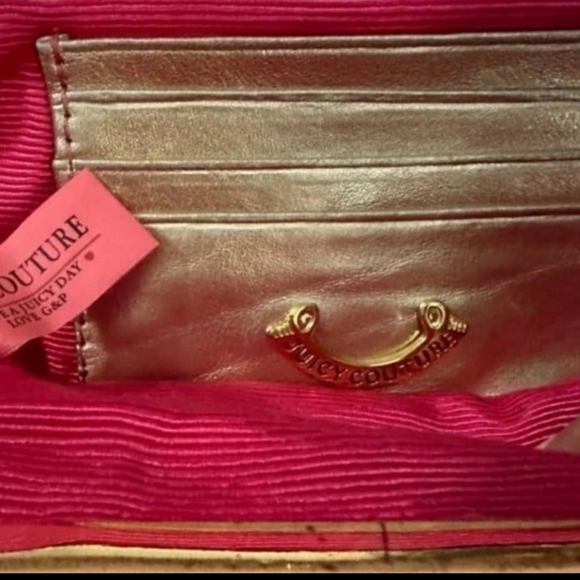 Rare Juicy Couture Kisslock Y2K Beautiful Gold Metallic Clutch Coin Bag - Picture 6 of 8